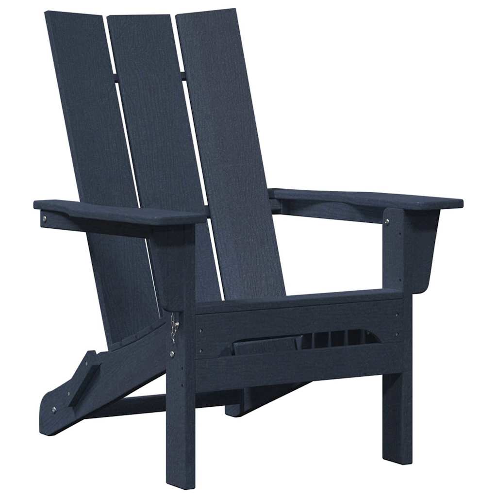 Folding Adirondack Stol Marineblå 80,5 x 74,5 x 92 cm HDPE
