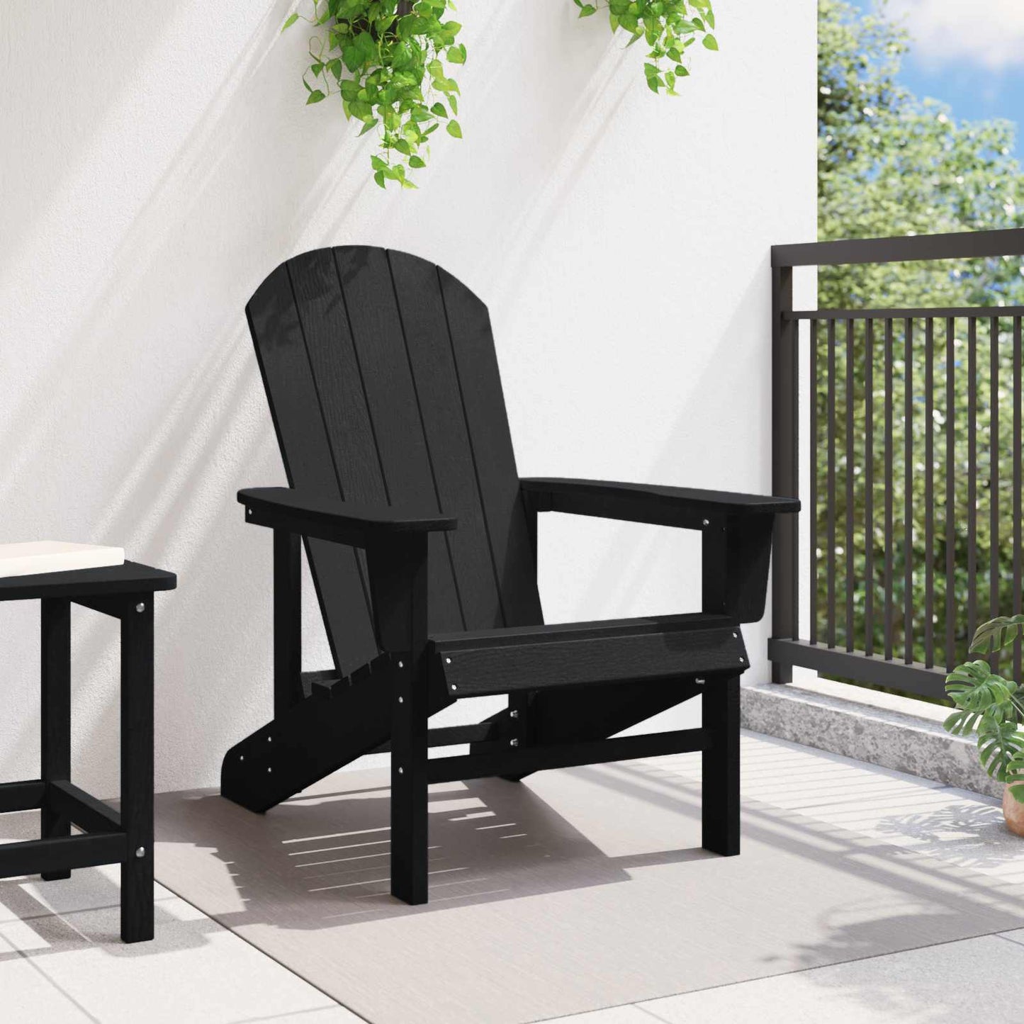 Adirondack-stol Svart 82 x 74 x 92 cm HDPE