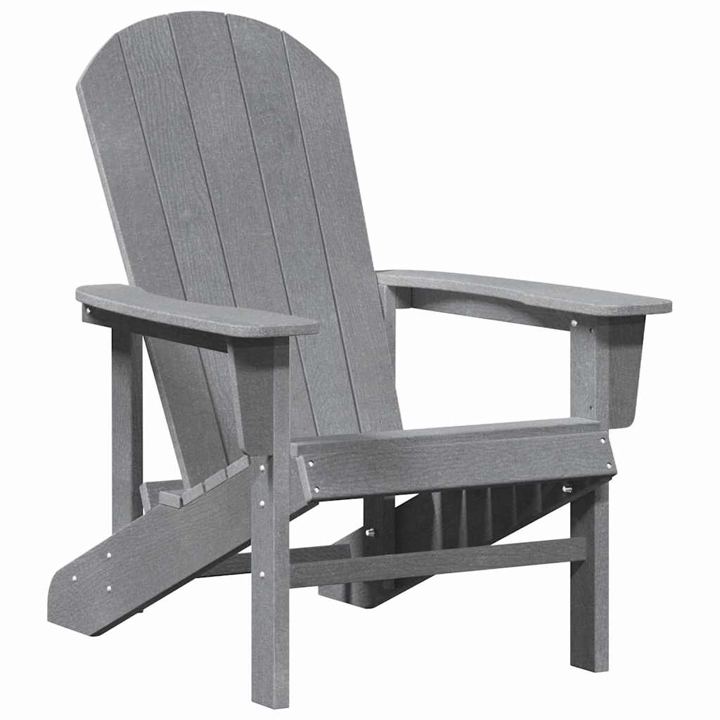 Adirondack-stol Lysegrå 82 x 74 x 92 cm HDPE
