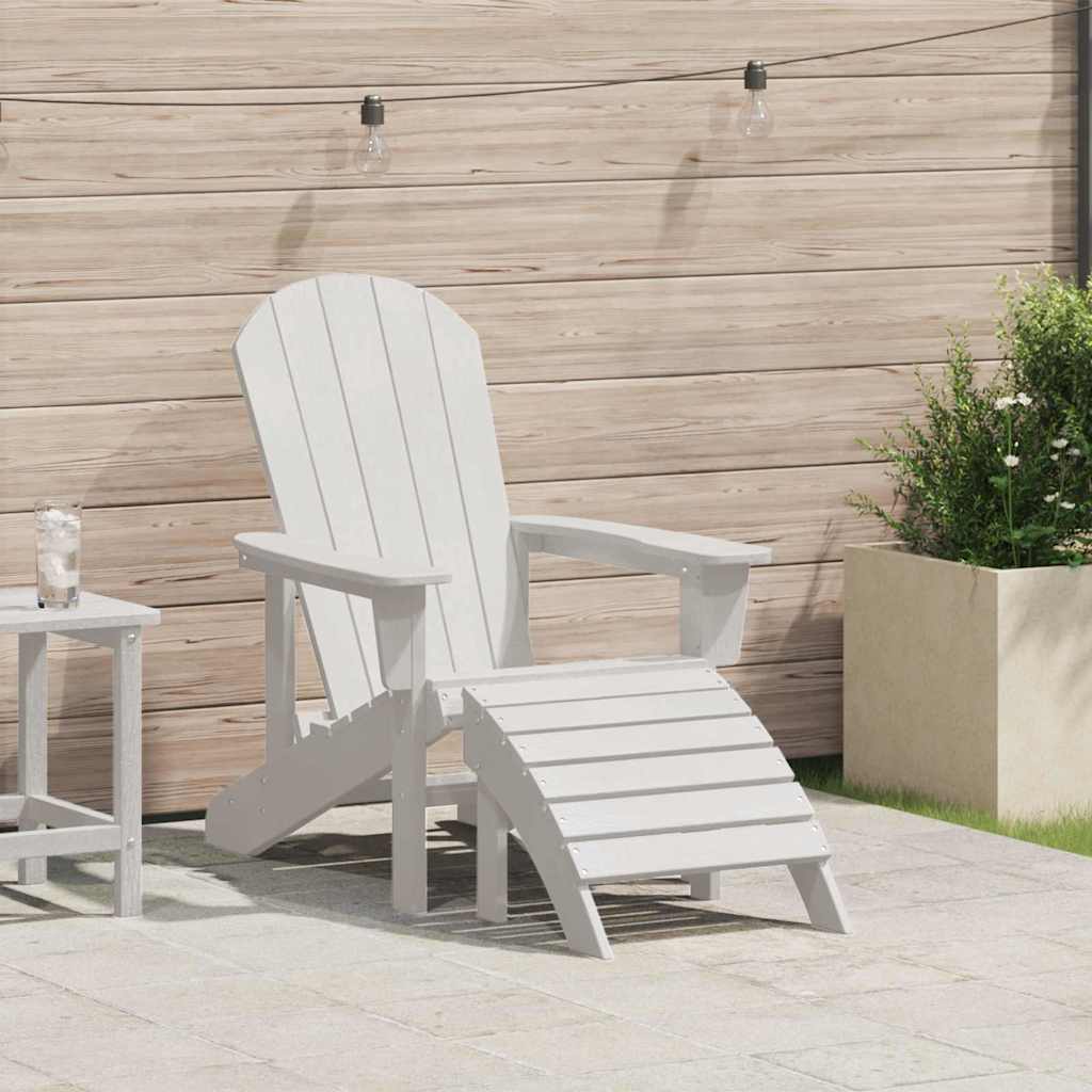 Adirondack-stol Hvit 82 x 74 x 92 cm HDPE