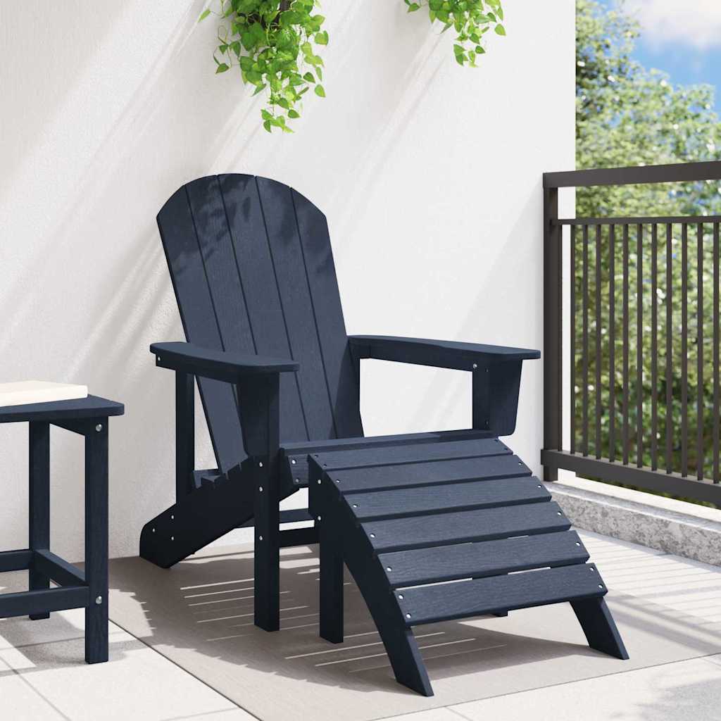 Adirondack-stol Marineblå 82 x 74 x 92 cm HDPE
