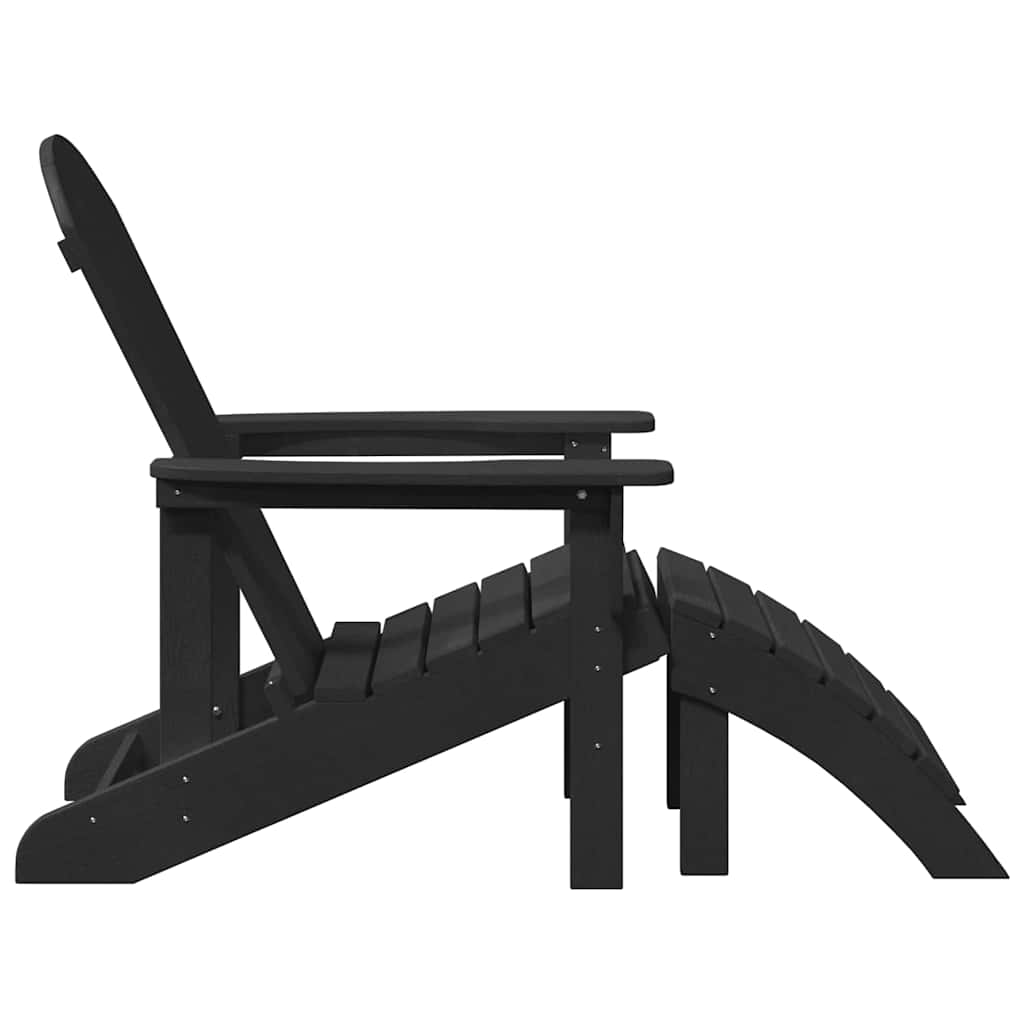 Adirondack-stol Svart 82 x 74 x 92 cm HDPE