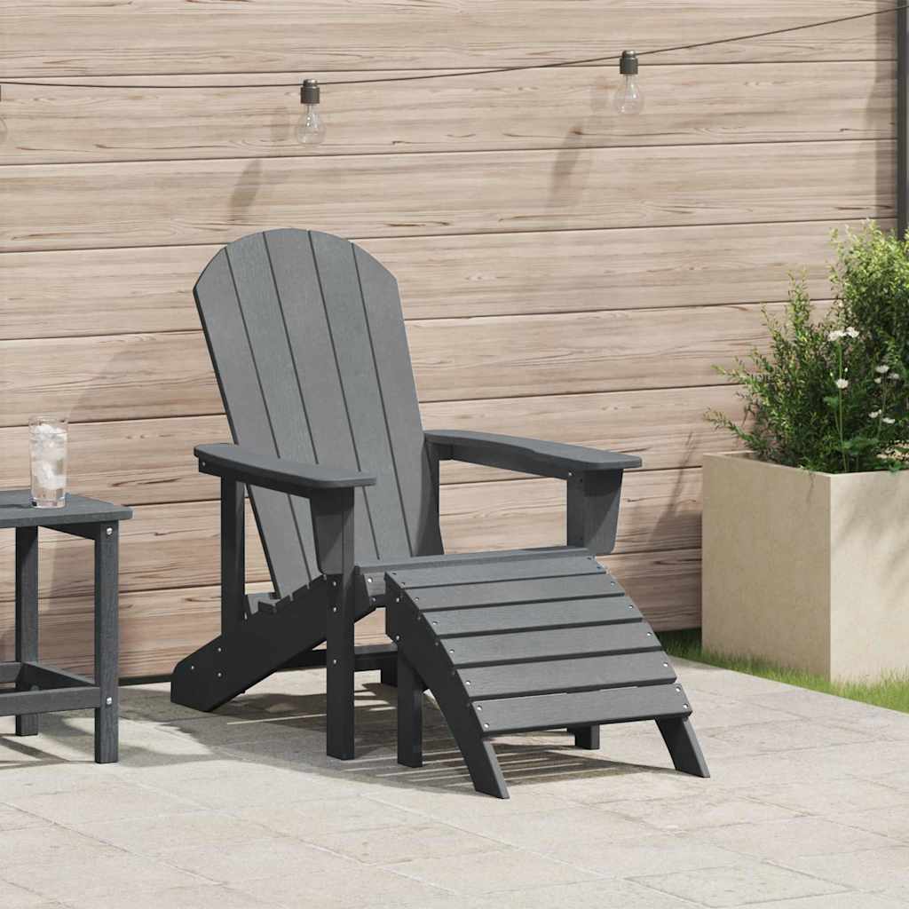 Adirondack-stol Lysegrå 82 x 74 x 92 cm HDPE