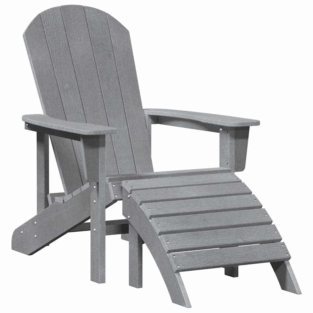 Adirondack-stol Lysegrå 82 x 74 x 92 cm HDPE