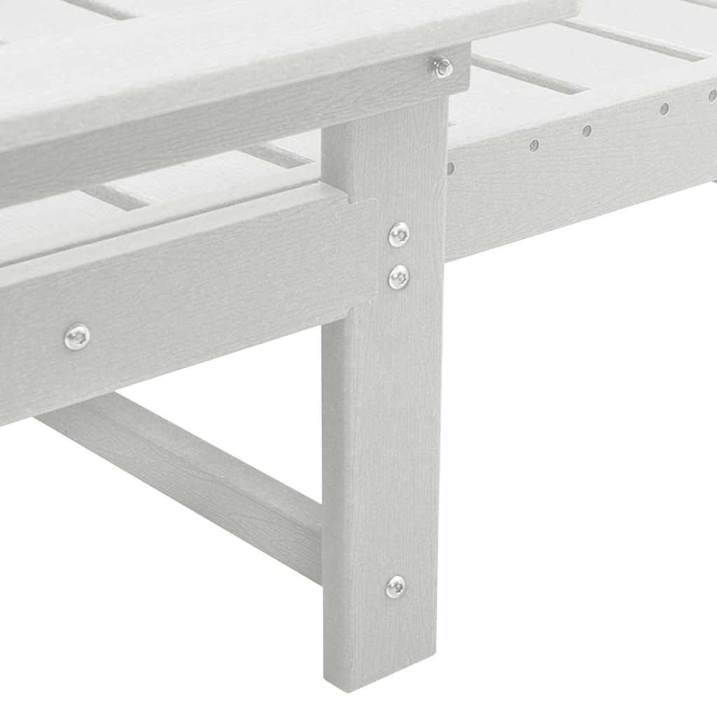 Solstol Hvit 195,5 x 53 x 98,5 cm HDPE