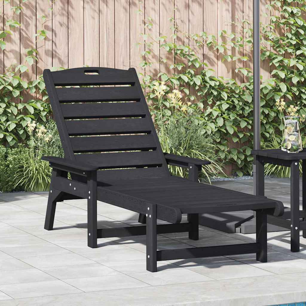 Solstol Svart 195,5 x 53 x 98,5 cm HDPE