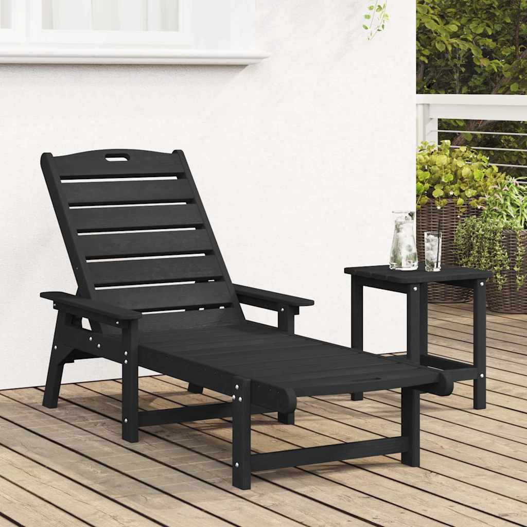Solstol Svart 195,5 x 53 x 98,5 cm HDPE