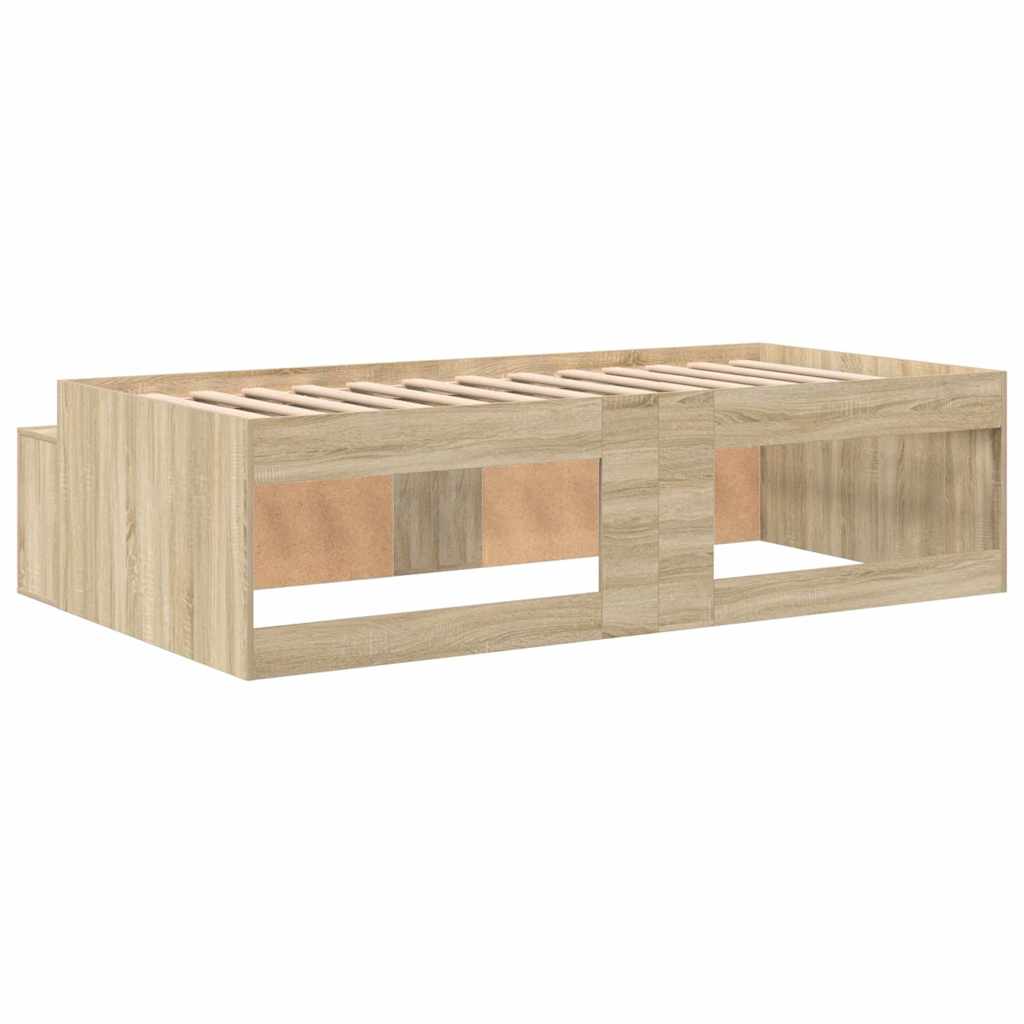 Sengestamme med skuff Sonoma eik 90 x 190 cm Konstruert tre