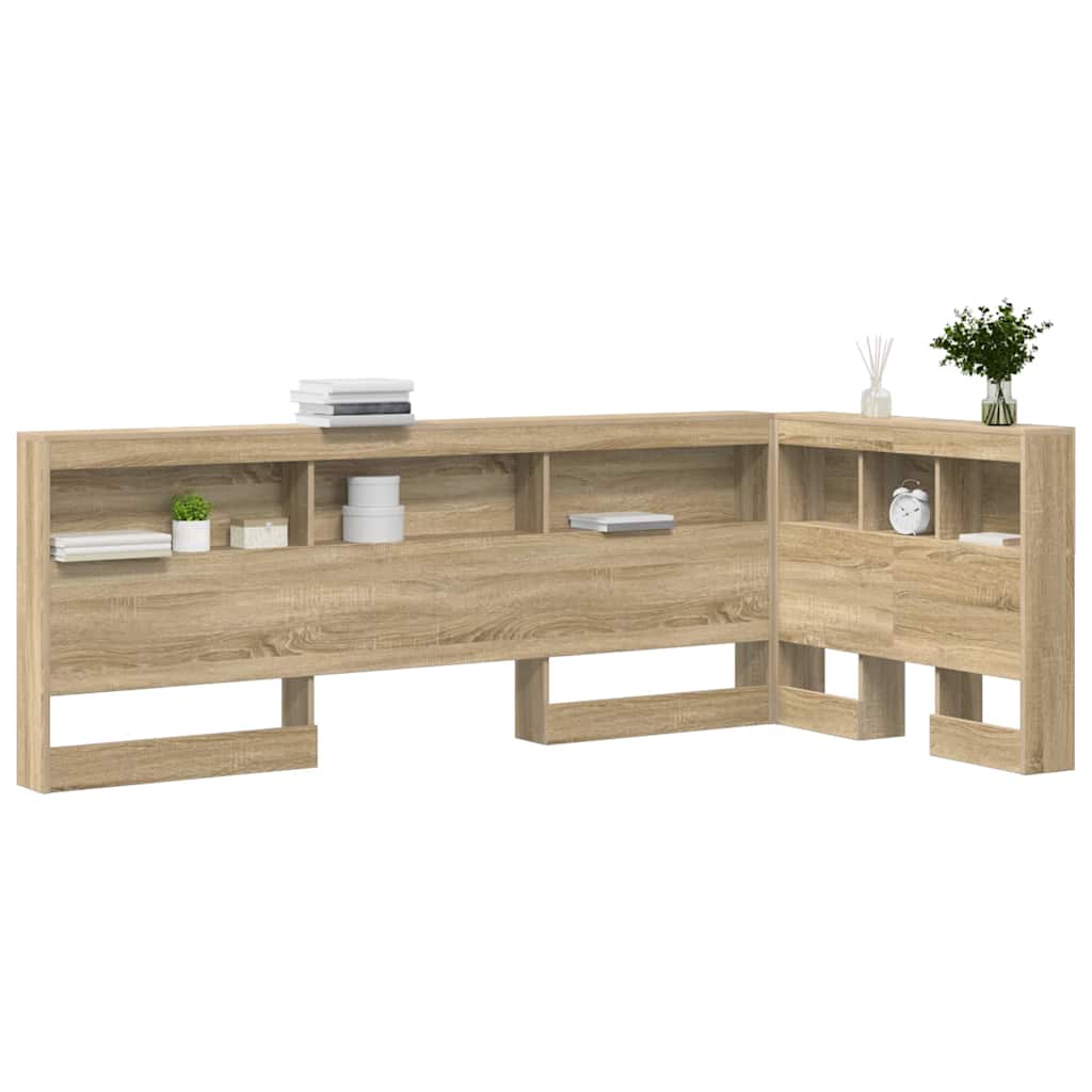 Lagringshodegavl med hylle Sonoma eik 80 cm Konstruert tre