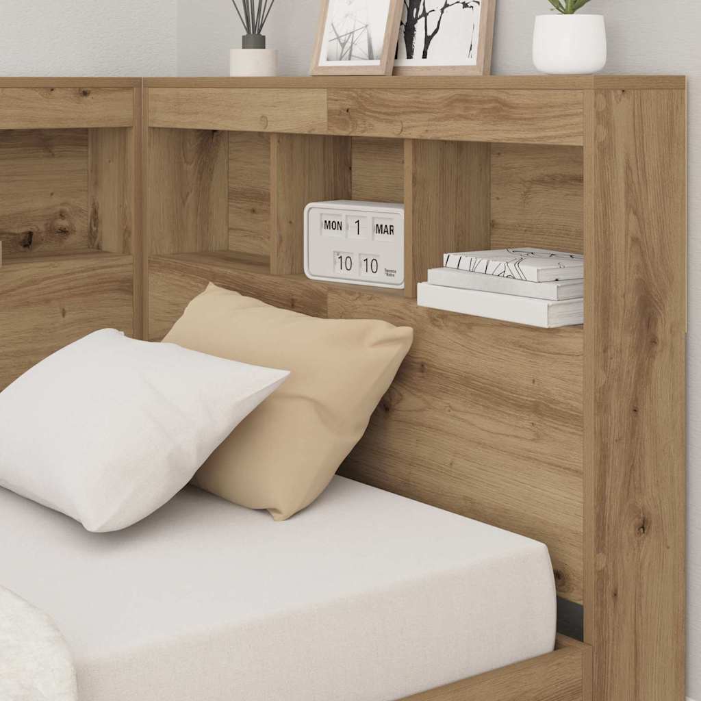 Lagringshodegavl med hylle Artisan Eik 100 cm Konstruert tre