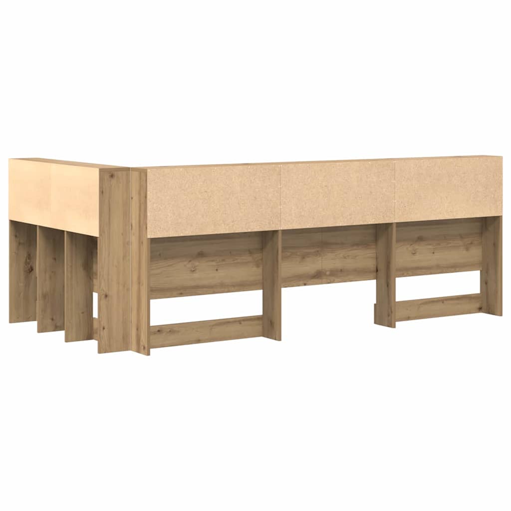 Lagringshodegavl med hylle Artisan Eik 100 cm Konstruert tre