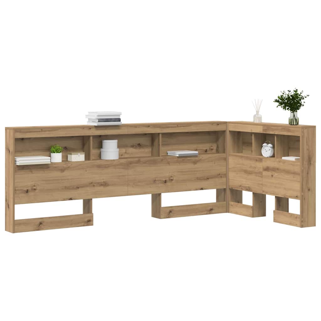 Lagringshodegavl med hylle Artisan Eik 100 cm Konstruert tre