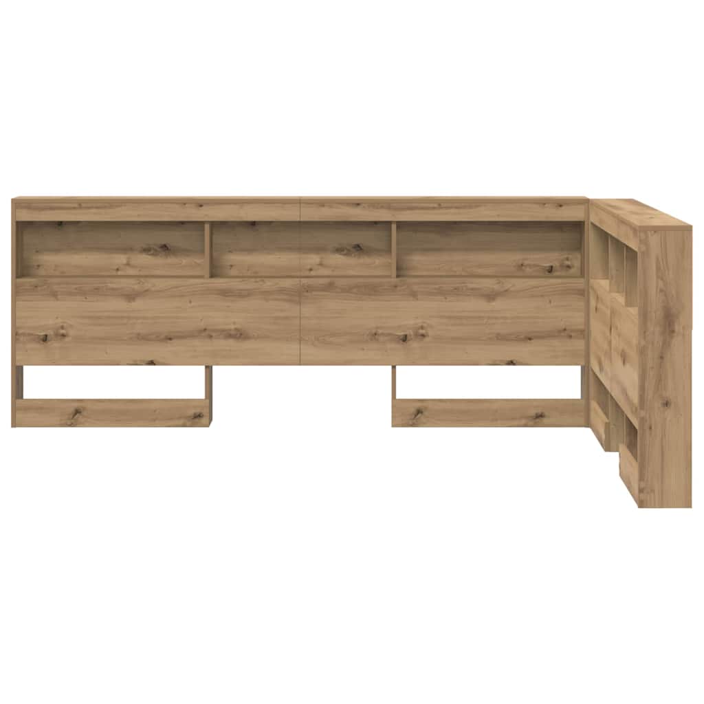 Lagringshodegavl med hylle Artisan Eik 120 cm Konstruert tre