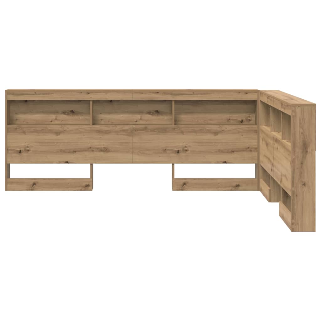 Lagringshodegavl med hylle Artisan Eik 140 cm Konstruert tre