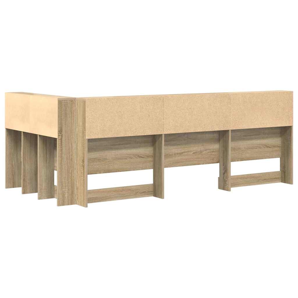 Lagringshodegavl med hylle Sonoma eik 75 cm Konstruert tre