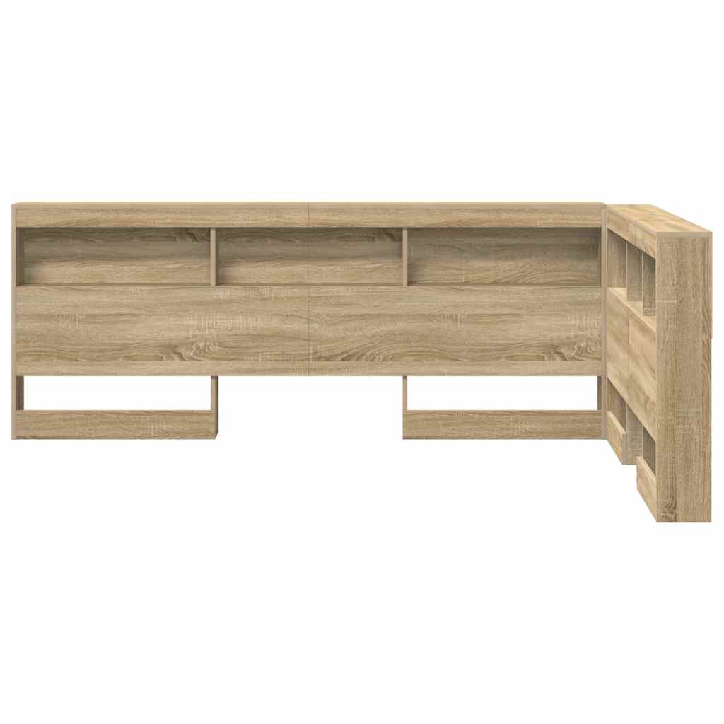 Lagringshodegavl med hylle Sonoma eik 207,5 x 137,5 x 76,5 cm