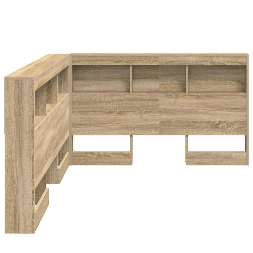 Lagringshodegavl med hylle Sonoma eik 207,5 x 137,5 x 76,5 cm