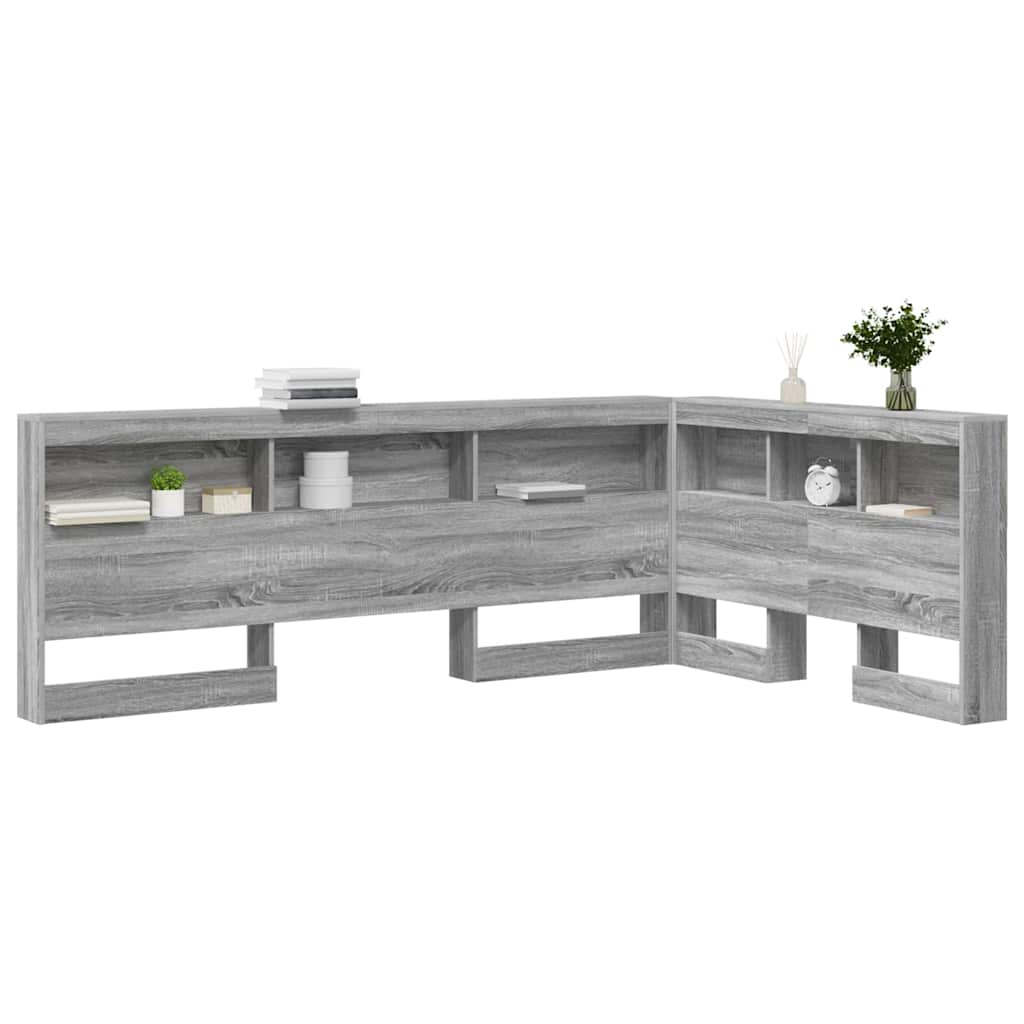 Lagringshodegavl med hylle Grå Sonoma 207,5 x 137,5 x 76,5 cm
