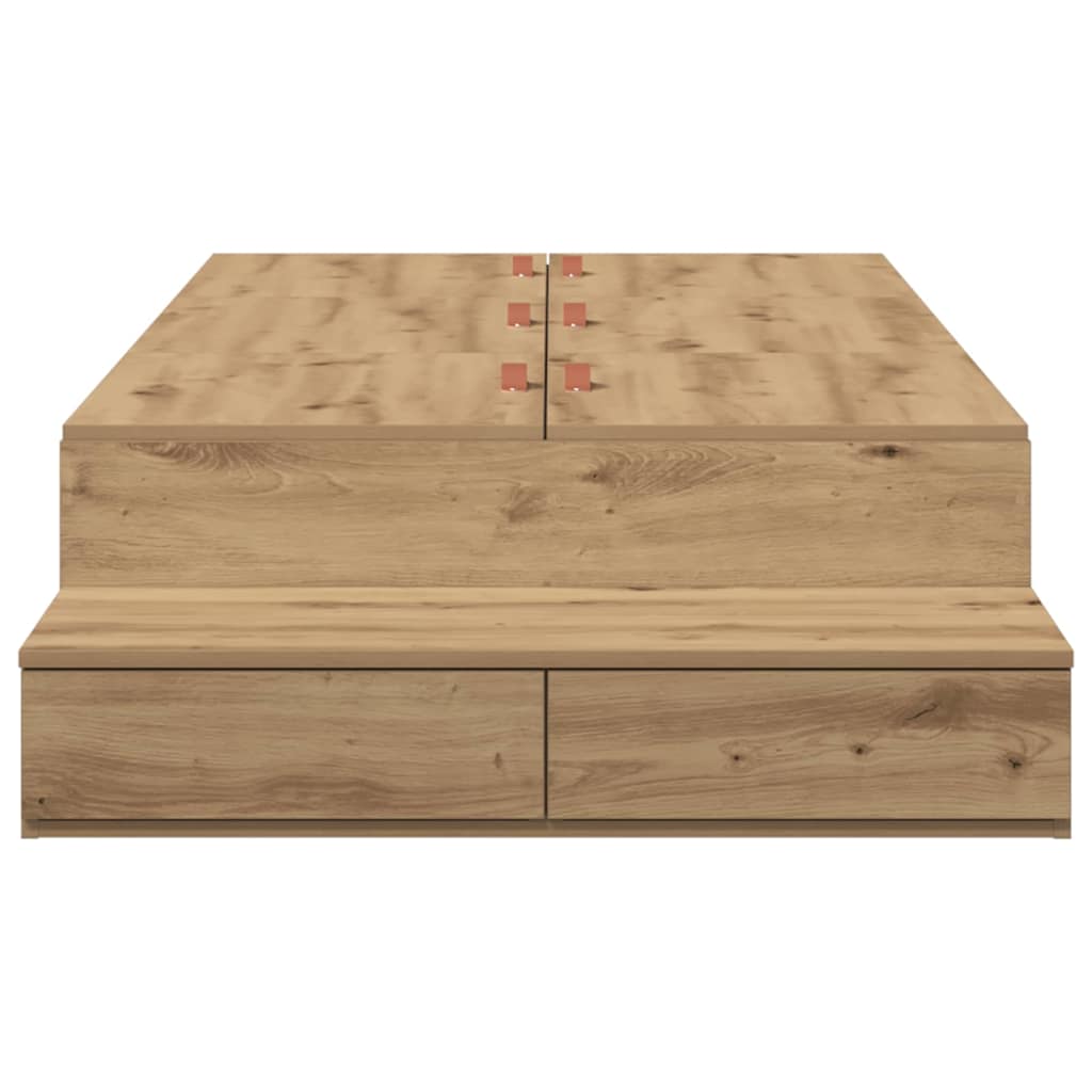 Seng med lagring med skuff Artisan Eik 100 cm Konstruert tre