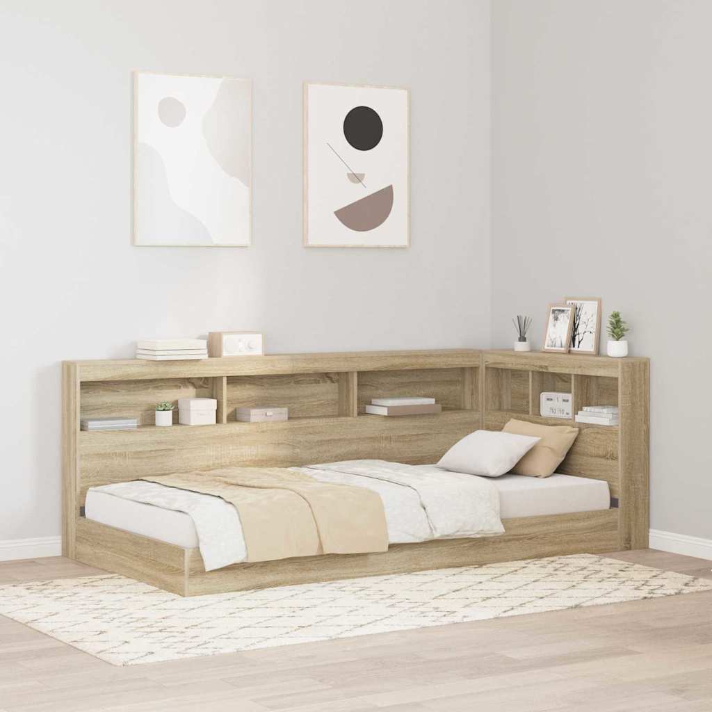 Bokhylle Seng Sonoma eik 100 x 200 cm Konstruert tre