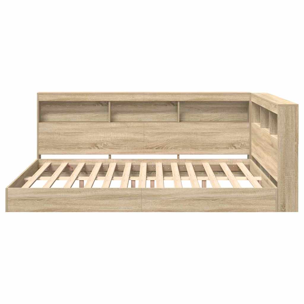 Bokhylle Seng Sonoma eik 160 x 200 cm Konstruert tre