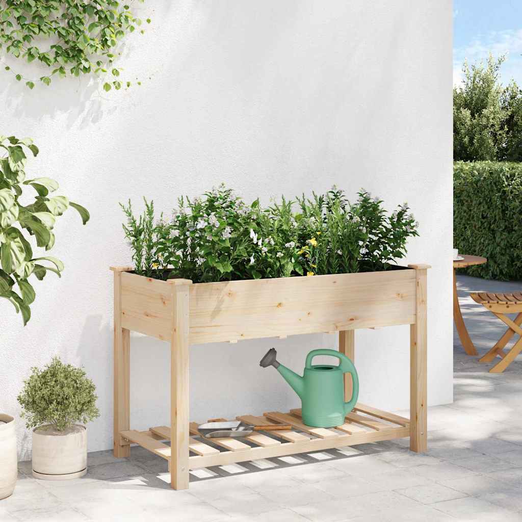 Hageblomsterpotte Beige 115 x 59 x 76,5 cm Massiv Furu Tre