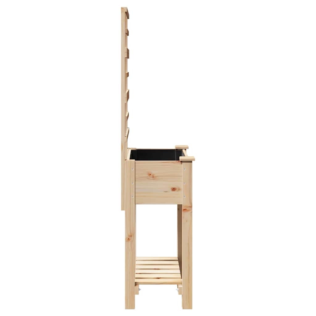 Hageblomsterpotte Beige 71 x 38 x 152 cm Massiv Furu Tre