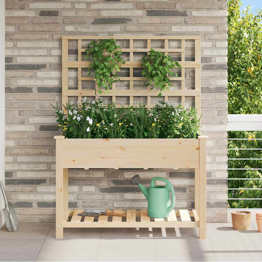 Hageblomsterpotte Beige 115 x 60,5 x 153 cm Massiv Furu Tre