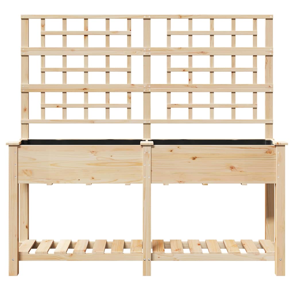Hageblomsterpotte Beige 161 x 46 x 152,5 cm Massiv Furu Tre