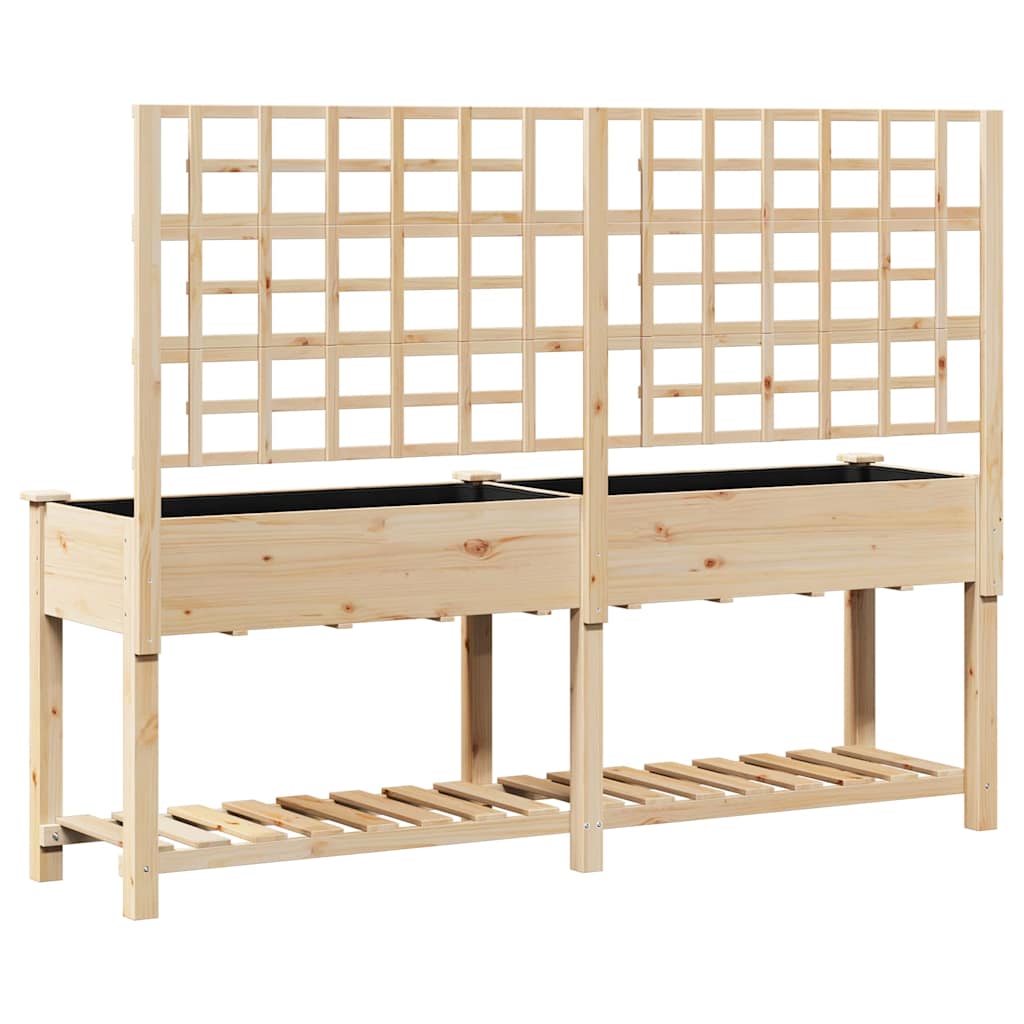 Hageblomsterpotte Beige 203,5 x 54 x 152,5 cm Massiv Furu Tre