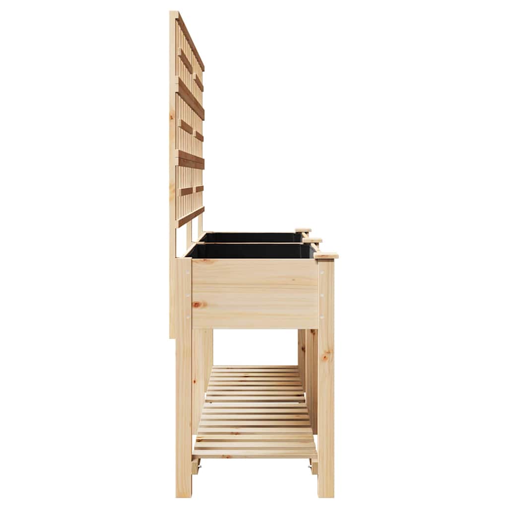 Hageblomsterpotte Beige 203,5 x 54 x 152,5 cm Massiv Furu Tre