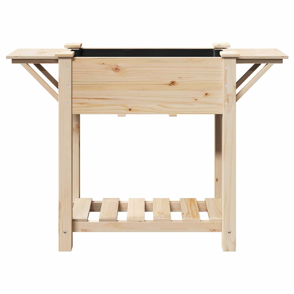 Hageblomsterpotte Beige 111 x 37 x 76,5 cm Massiv Furu Tre