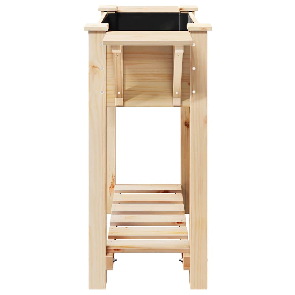 Hageblomsterpotte Beige 111 x 37 x 76,5 cm Massiv Furu Tre