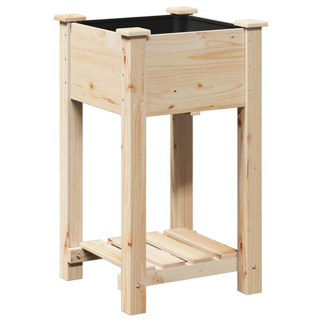Hageblomsterpotte Beige 45 x 45 x 76,5 cm Massiv Furu Tre