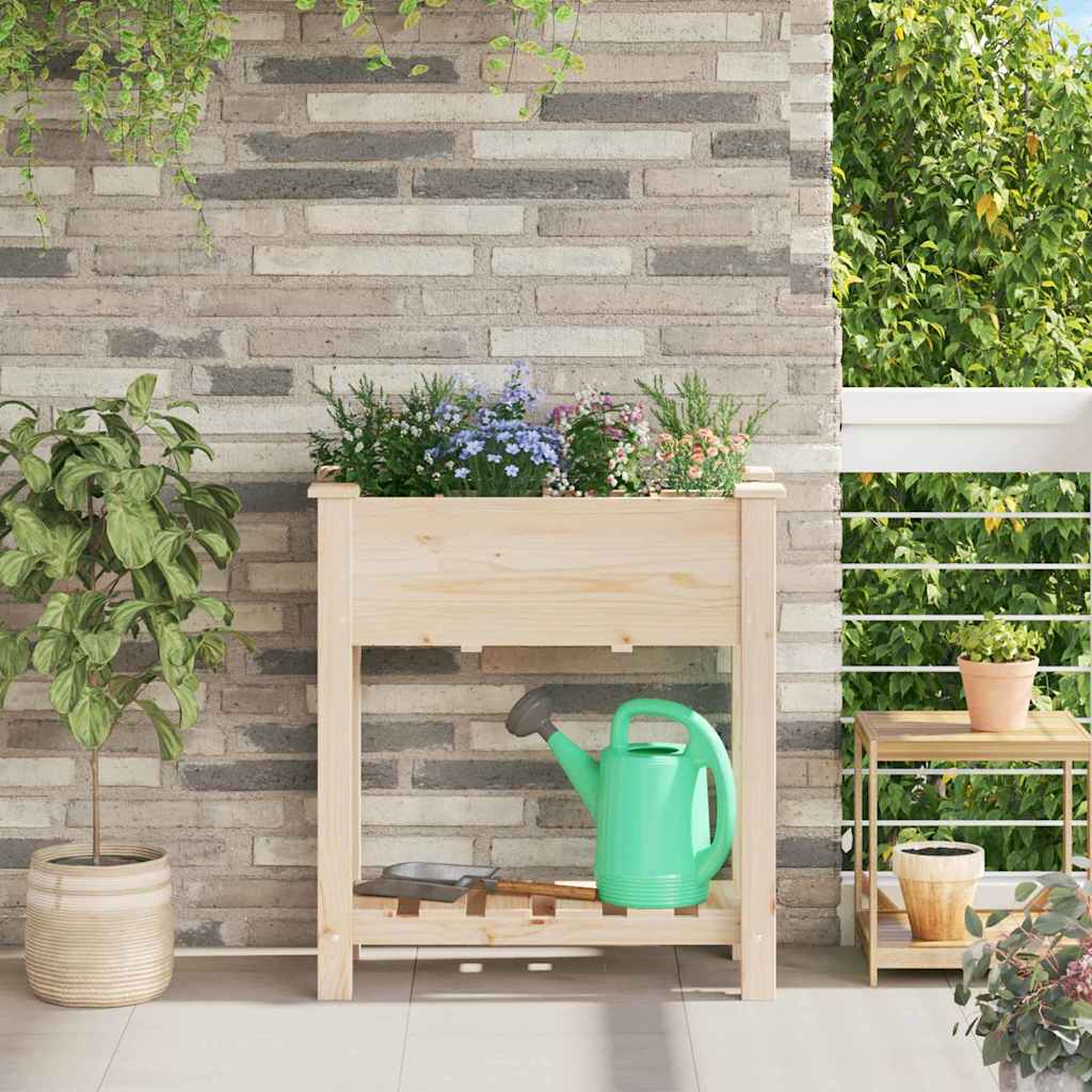 Hageblomsterpotte Beige 71 x 37 x 76,5 cm Massiv Furu Tre
