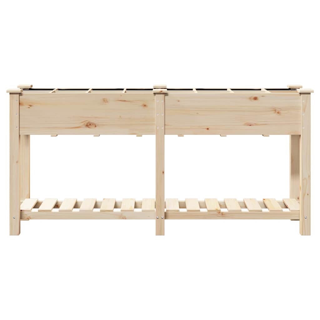 Hageblomsterpotte Beige 161,5 x 45 x 76,5 cm Massiv Furu Tre