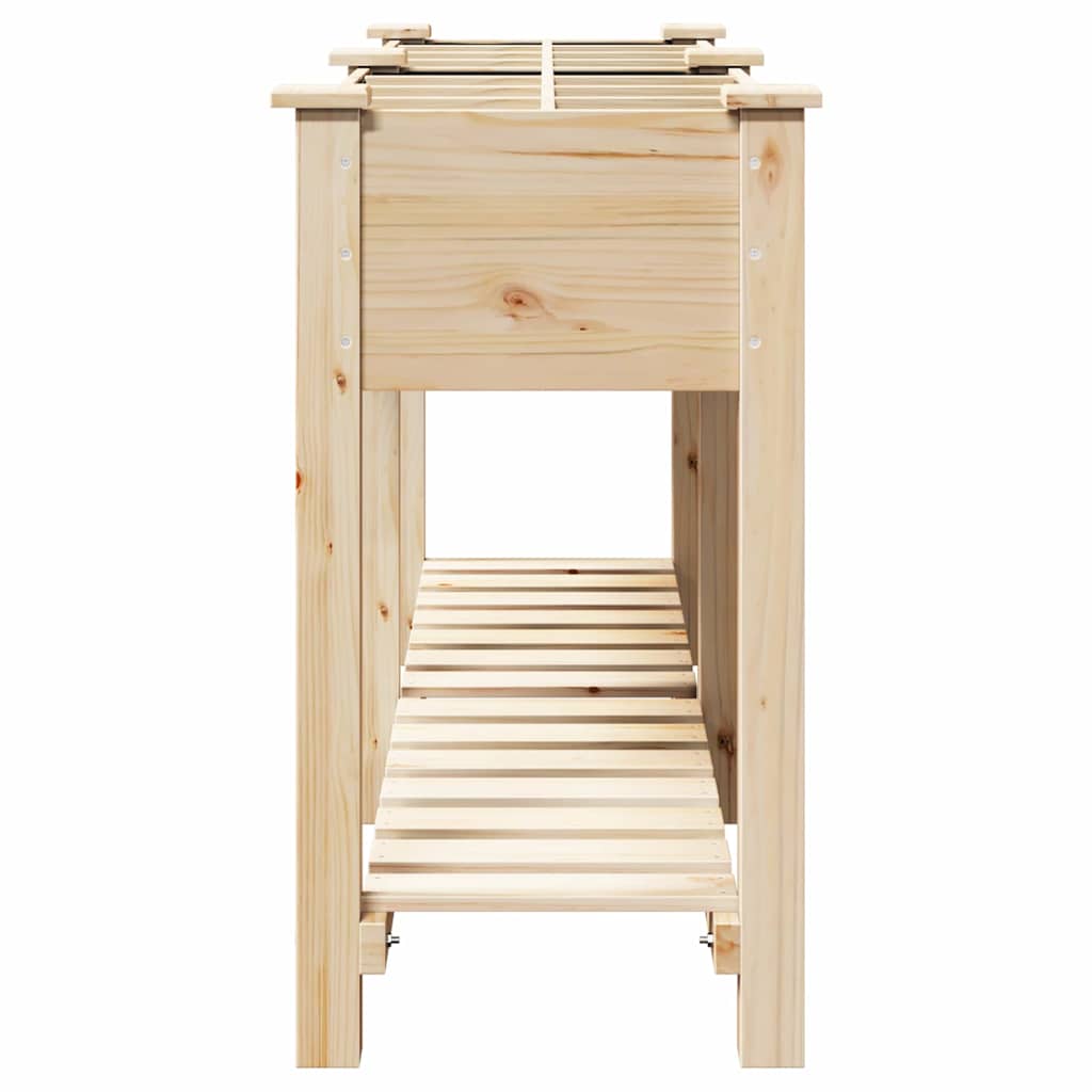 Hageblomsterpotte Beige 161,5 x 45 x 76,5 cm Massiv Furu Tre