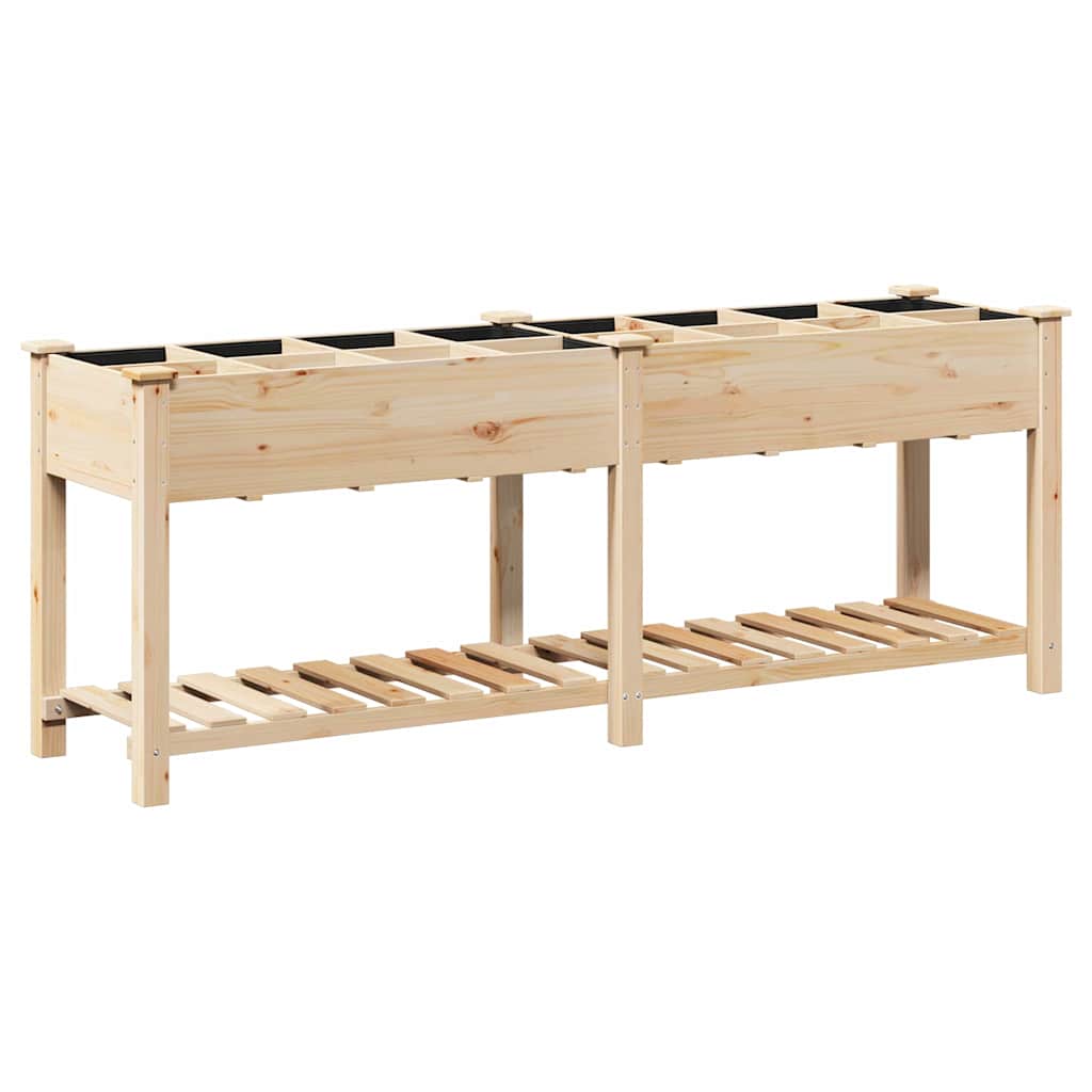 Hageblomsterpotte Beige 203,5 x 53 x 76,5 cm Massiv Furu Tre