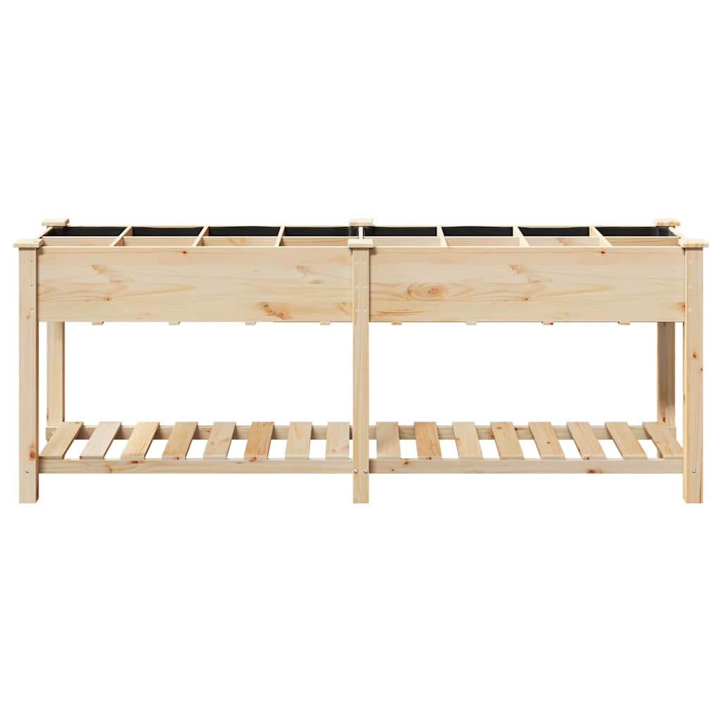 Hageblomsterpotte Beige 203,5 x 53 x 76,5 cm Massiv Furu Tre
