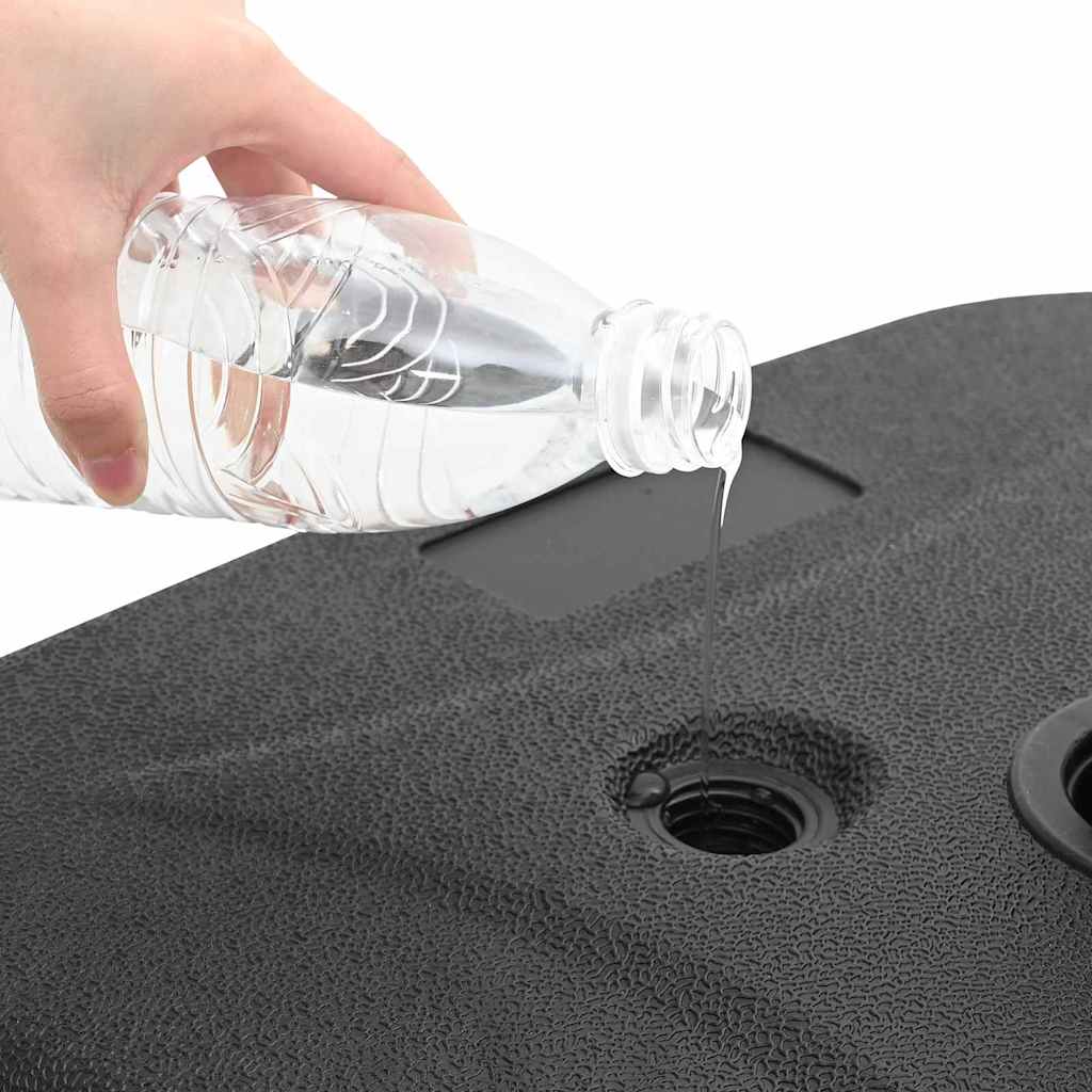 Parasollfot Svart 45 x 45 x 29,5 cm Høy densitet polyetylen vidaXL