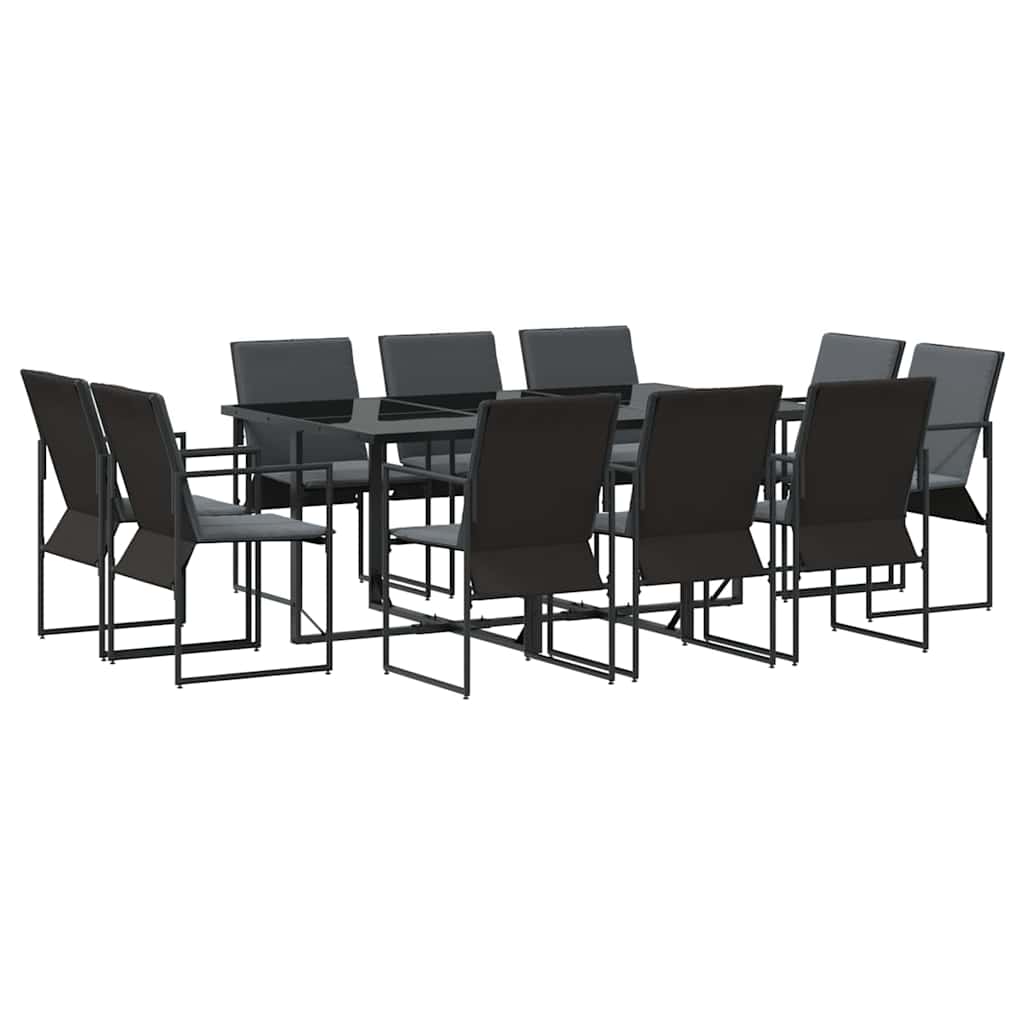 Hage Spisegruppe 11 stk. Svart Stål