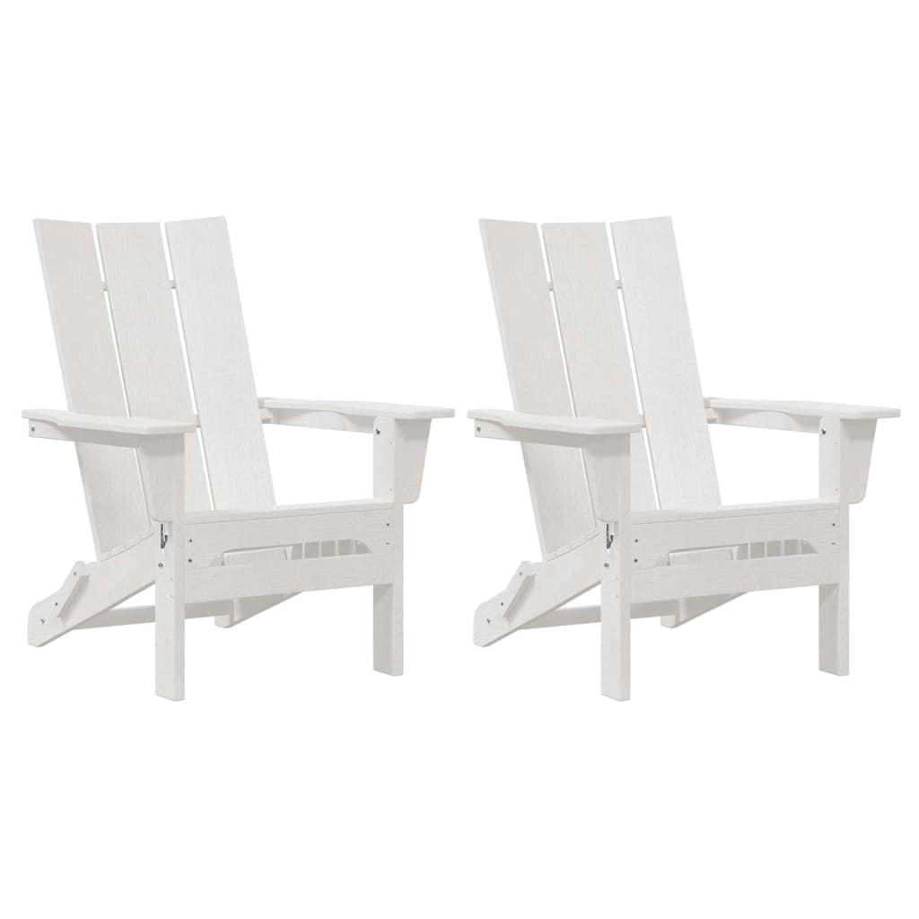 Hage Stol 2 pcs Hvit 80.5 x 74.5 x 92 cm Polyethylen