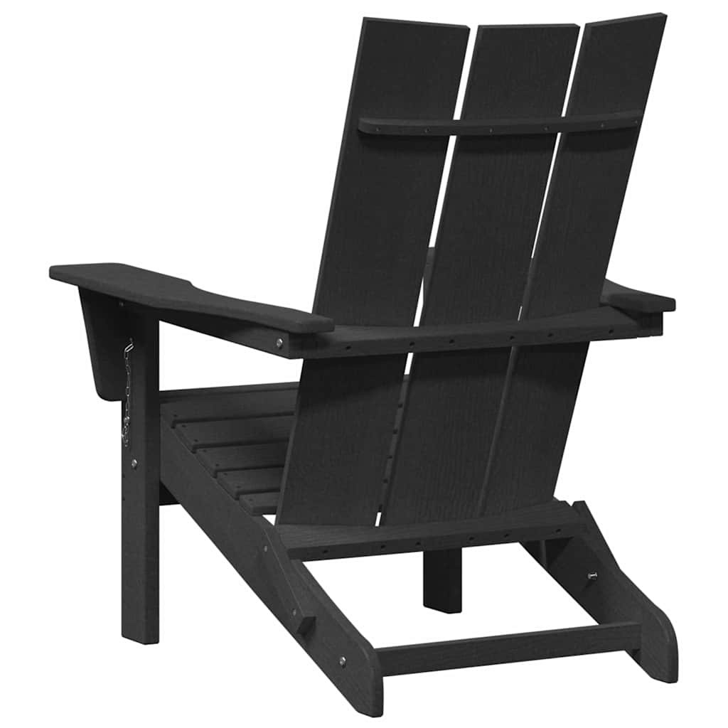 Hage Stol 2 pcs Svart 80.5 x 74.5 x 92 cm Polyethylen