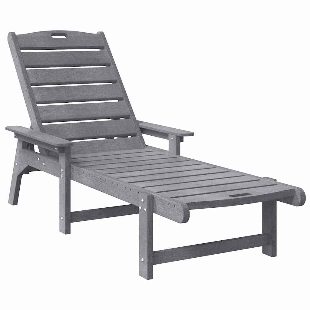 Solstol 3 pcs Lysegrå Polyethylen vidaXL