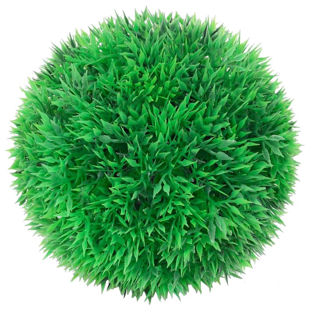 Kunstige buksbomballer med LED-lys 4 stk grønn 12 cm