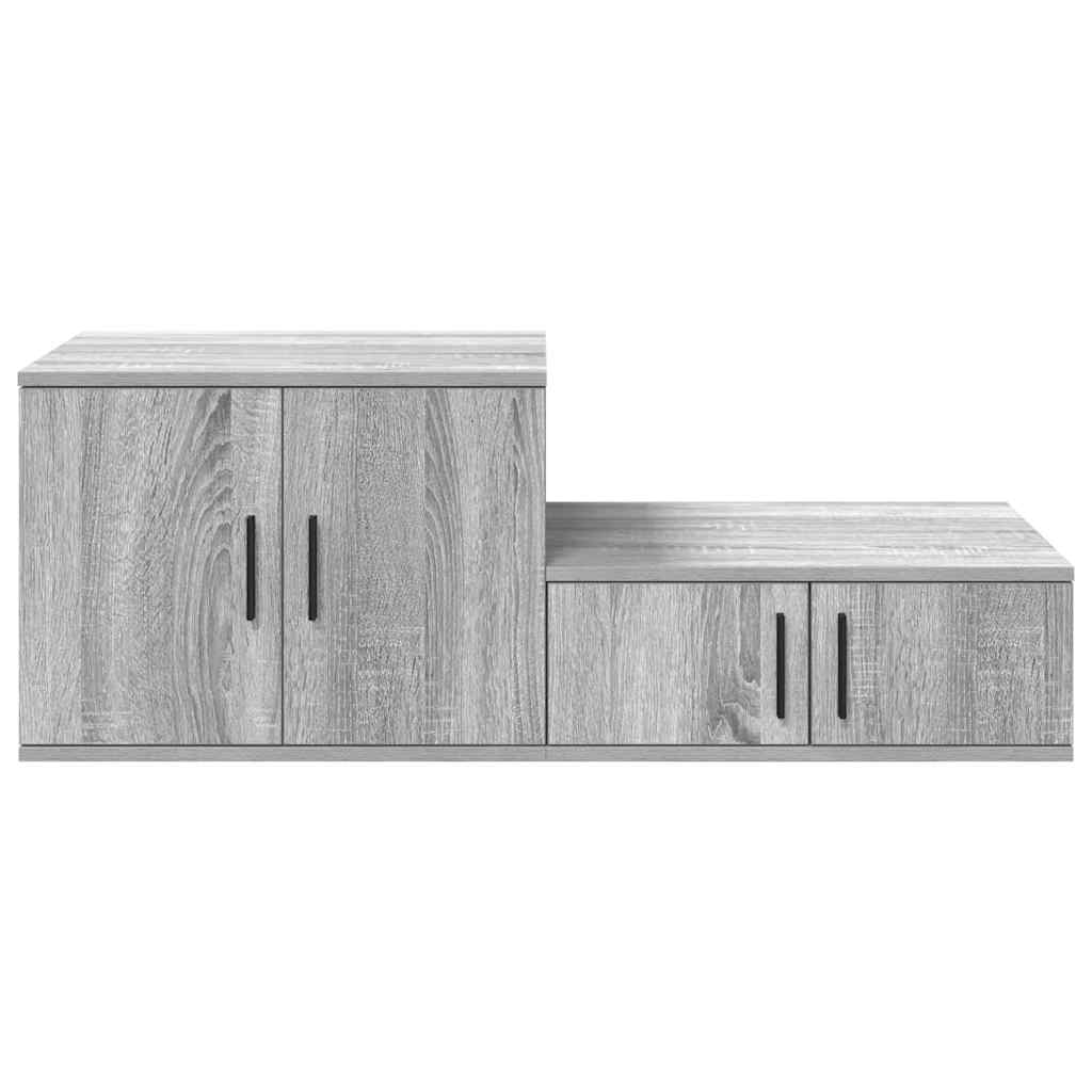 Oppbevaringsskap 2 pcs Grå Sonoma 127 x 41 x 40 cm
