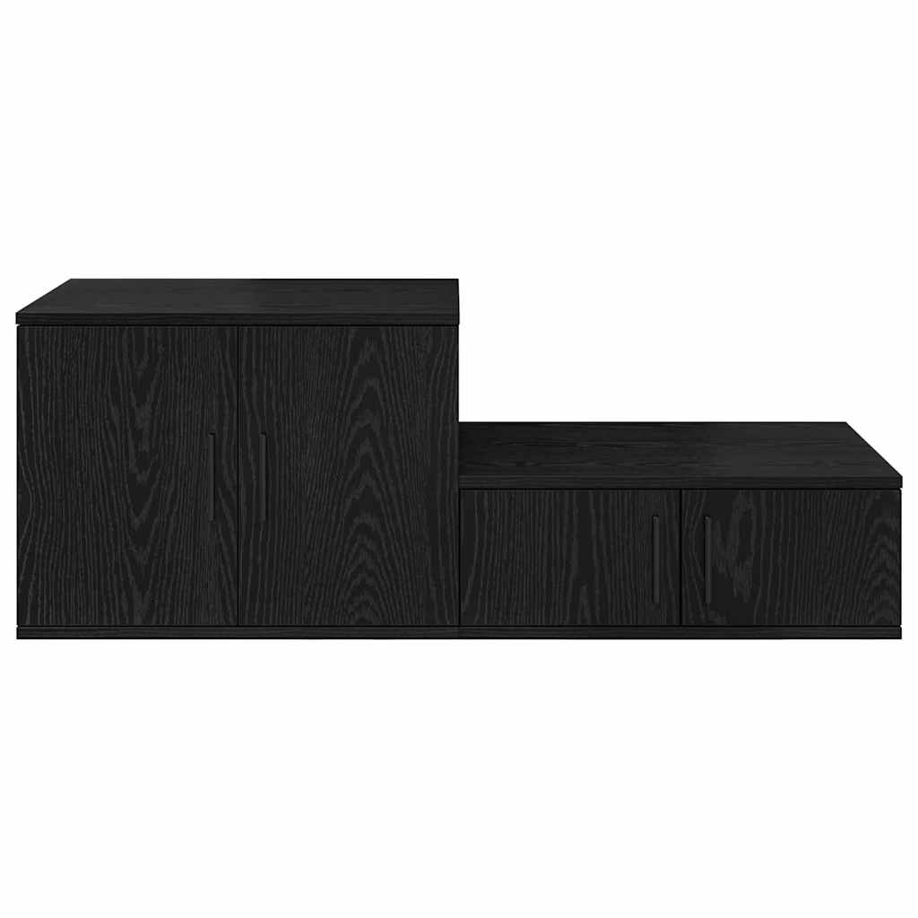Oppbevaringsskap 2 pcs Svart Eik 118 x 41 x 40 cm