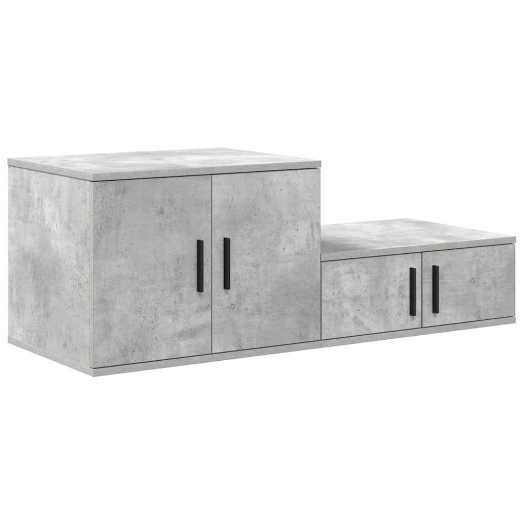 Oppbevaringsskap 2 pcs Betonggrå 118 x 41 x 40 cm