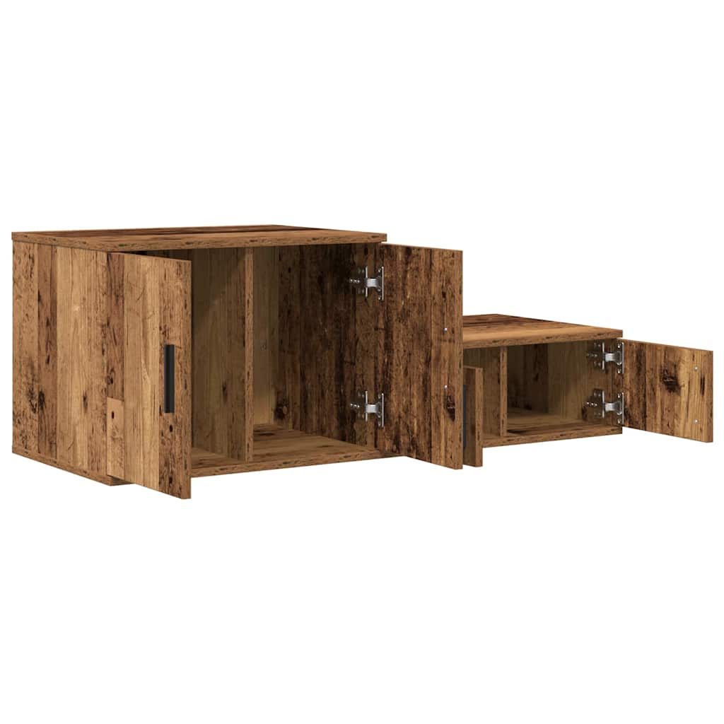Oppbevaringsskap 2 pcs Gammelt tre 118 x 41 x 40 cm