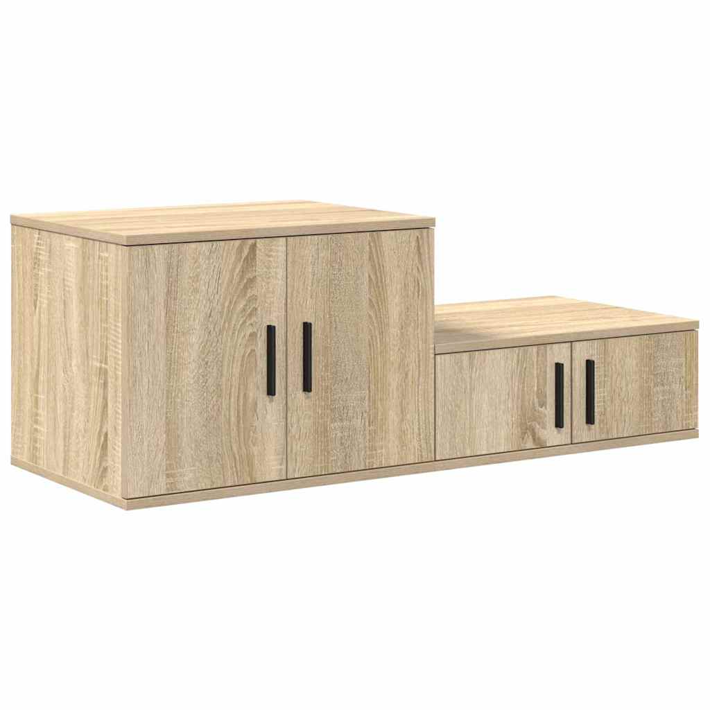 Oppbevaringsskap 2 pcs Sonoma eik 108 x 41 x 40 cm